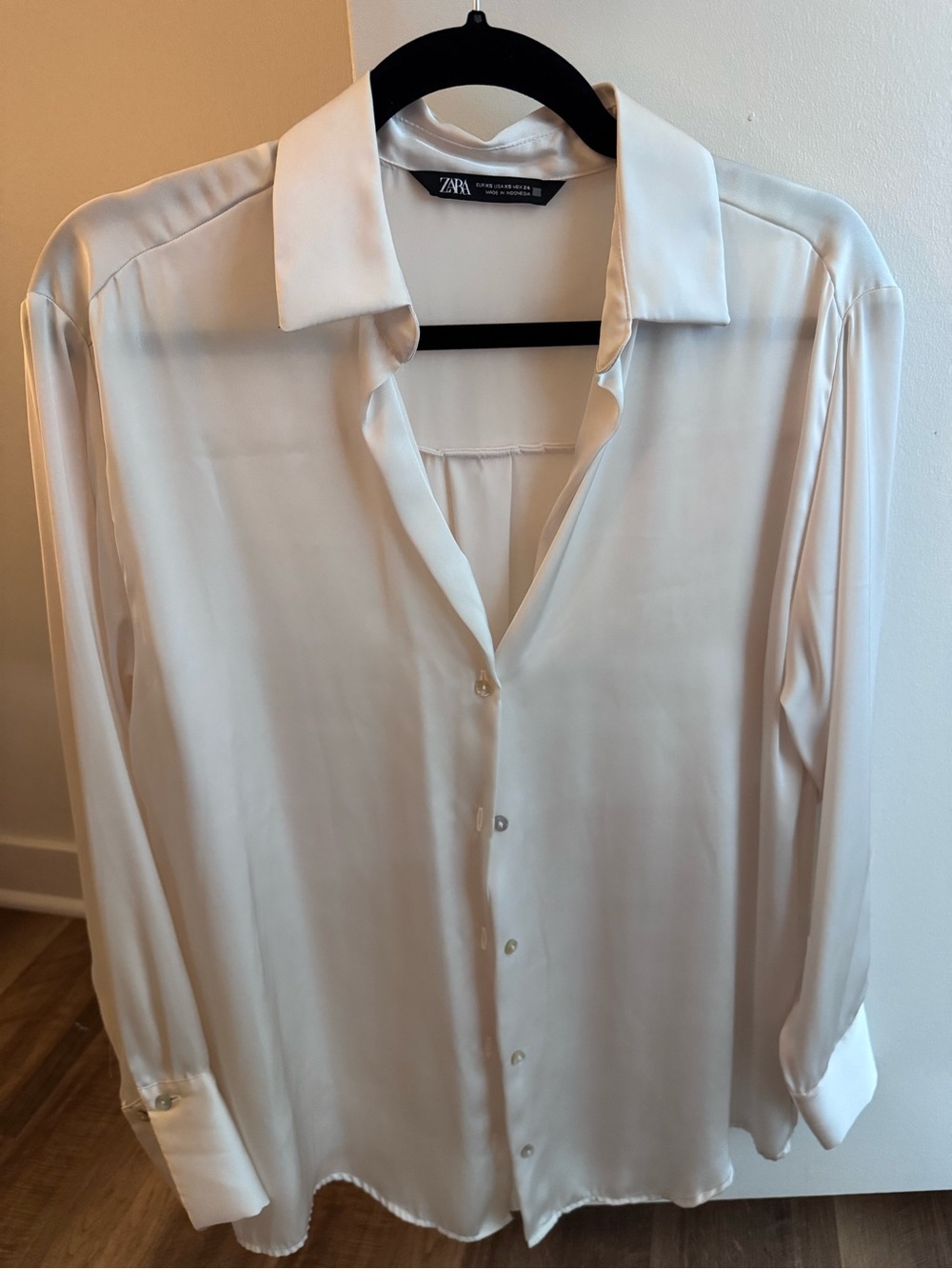 Zara Silk Button Down Blouse